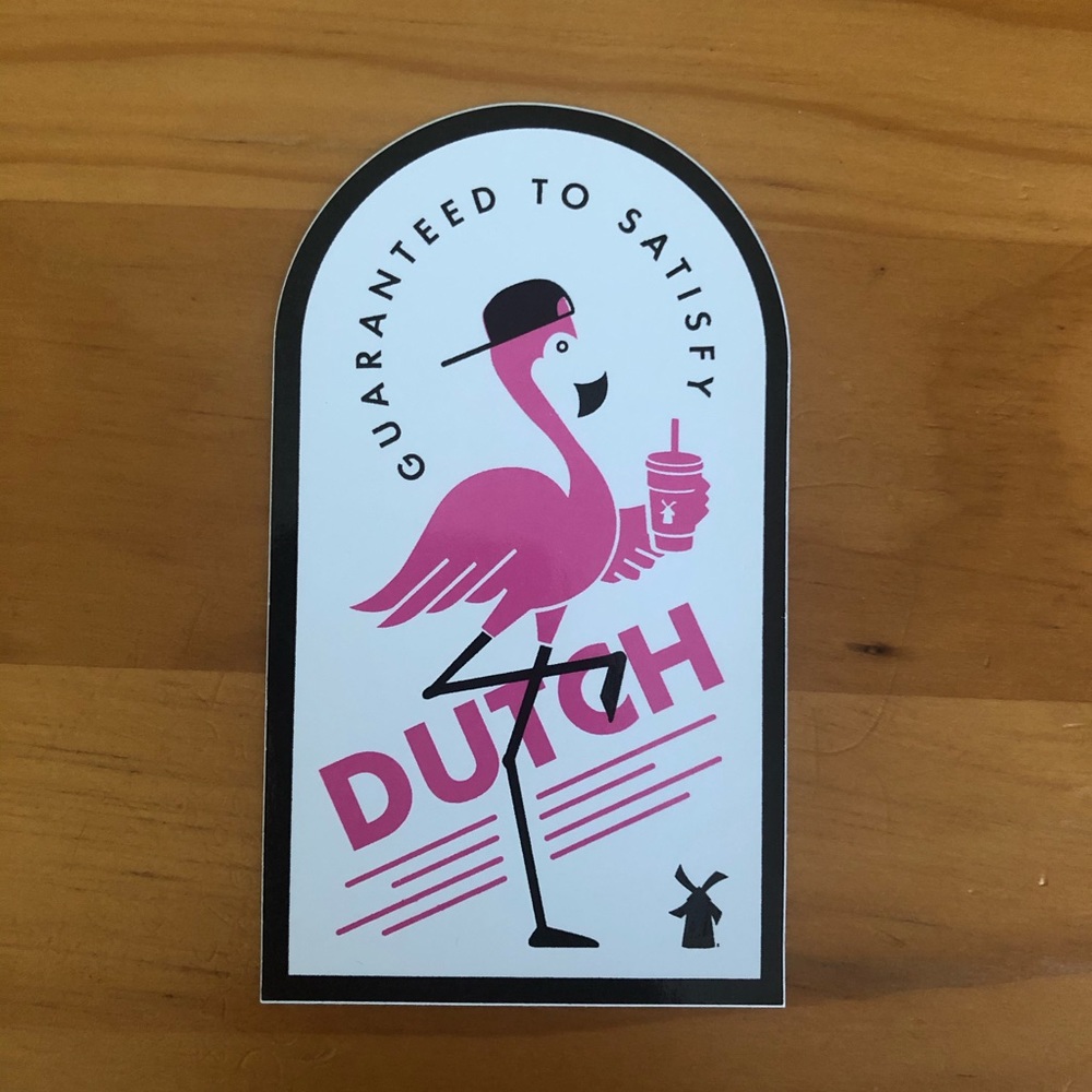 Dutch Bros BCA Flamingo Sticker